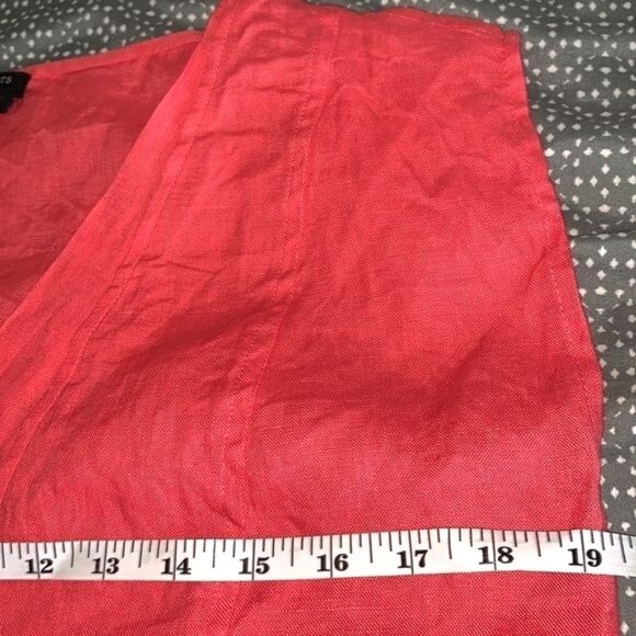 Talbots Womens Pure Irish Linen Red Sleeveless Top 6P - Picture 9 of 9
